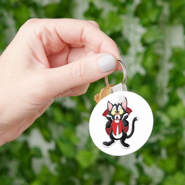 Terrified Vampire Cat Keychain (Creator Uploaded)