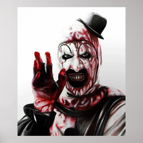 Terrifier art the clown  poster