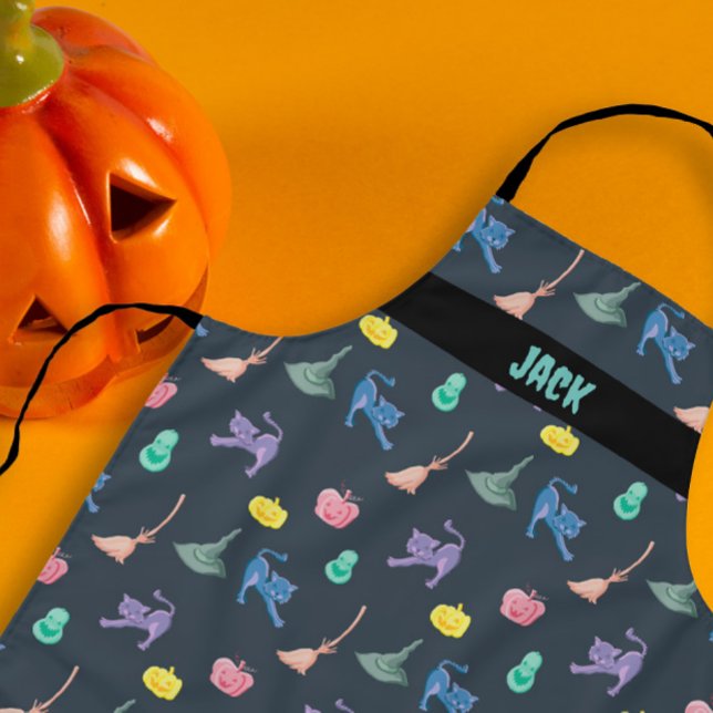 terrifying and enchanting Halloween print, custom Apron (terrifying and enchanting Halloween, customisable Apron)