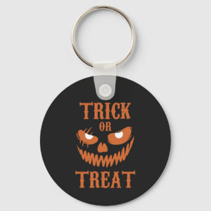 Terrifying Halloween Face Trick Treat Dark Spooky Keychain