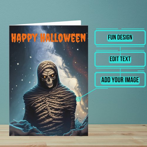 Terrifying Mummy Halloween Card