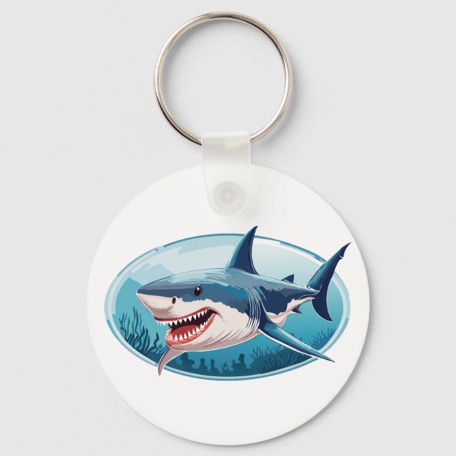 Terrifying Shark Keychain (Front)