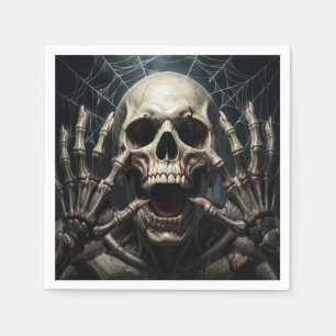 Terrifying Skull Scream Halloween Party Horror Napkins