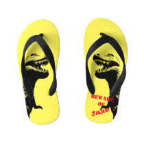 Terrifying T-Rex Dinosaur Graphic Kid's Flip Flops Terrifying T-Rex Dinosaur Graphic Kid's Flip Flops