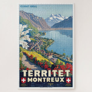 Territet, Montreux, Switzerland Vintage Travel Jigsaw Puzzle