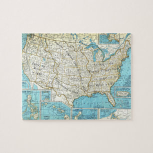 Territorial Acquisitions of the United States Map Jigsaw Puzzle