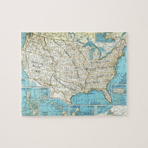 Territorial Acquisitions of the United States Map Jigsaw Puzzle