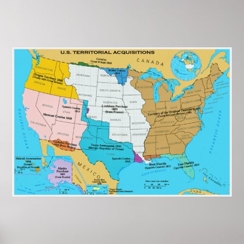 Territorial Acquisitions of the United States Poster