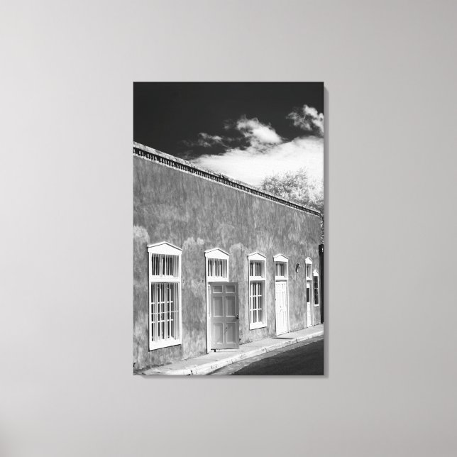 Territorial style architecture, Santa Fe, New Canvas Print (Front)