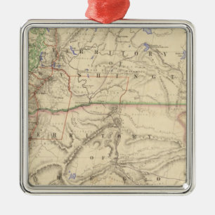 Territories of Washington and Oregon Metal Ornament