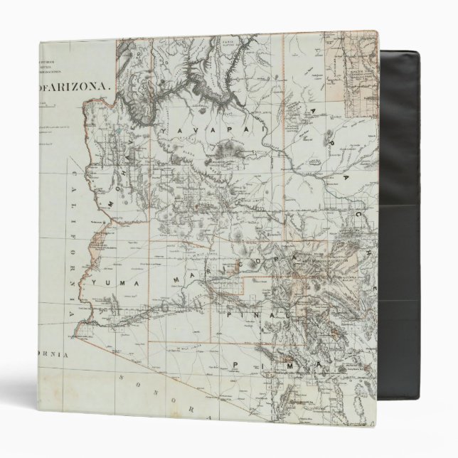 Territory Of Arizona 3 Ring Binder (Front/Inside)