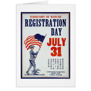 Territory of Hawaii Registration Day - Chinese