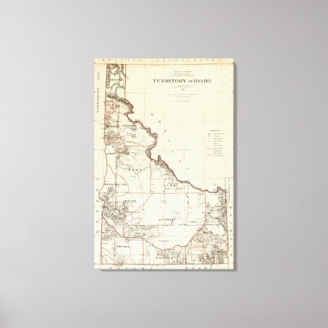 Territory Of Idaho Canvas Print (Front)