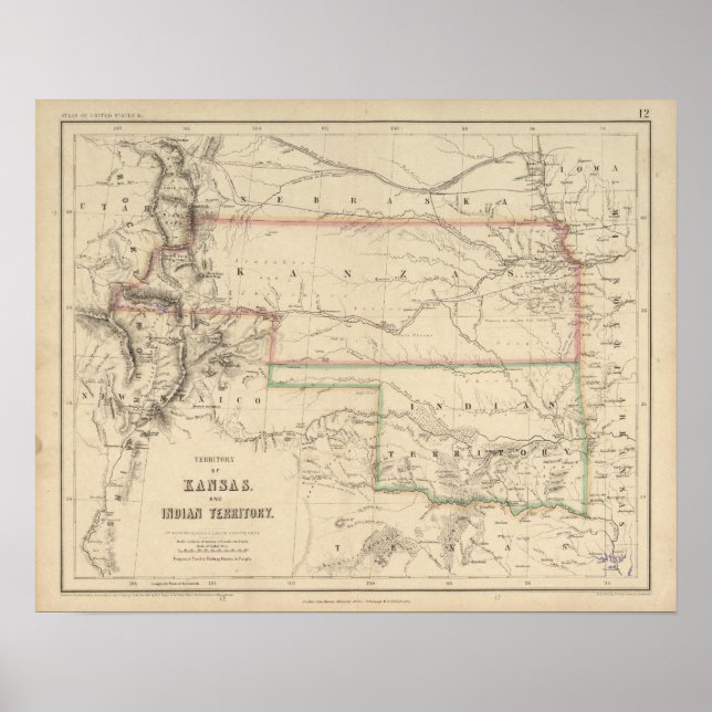 Territory of Kansas and Native Americans Poster (Front)