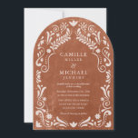 Terrocotta Papel Picado Mexican Wedding Invitation<br><div class="desc">Celebrate your love with this rustic Mexican wedding invitation featuring vibrant terracotta tones and charming papel picado details—perfect for a lively fiesta! Matching items in our store Cava Party Designs.</div>