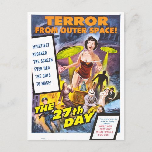 Terror from Outer space Postcard