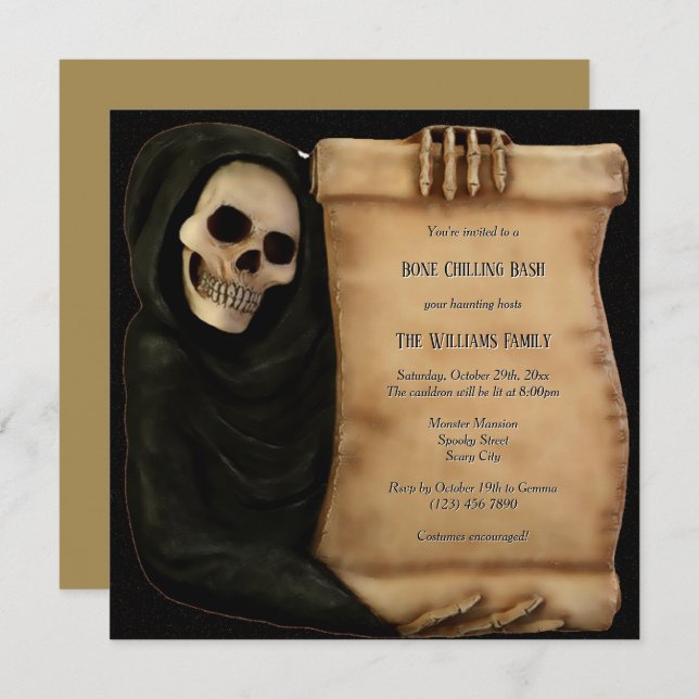 Terror Halloween Invitation (Front/Back)