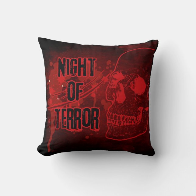 Terror Halloween  Throw Pillow (Front)