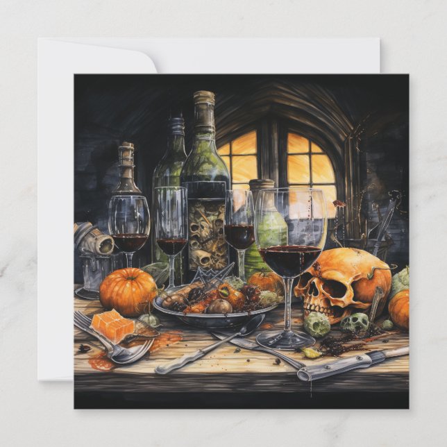 👻🍷  "Terrors & Tastings Event"! 🍷👻 Halloween  Invitation (Front)