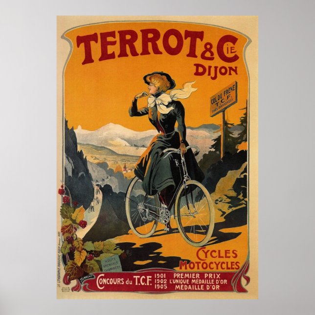 Terrot & Cie Dijon Vintage Bike Poster (Front)