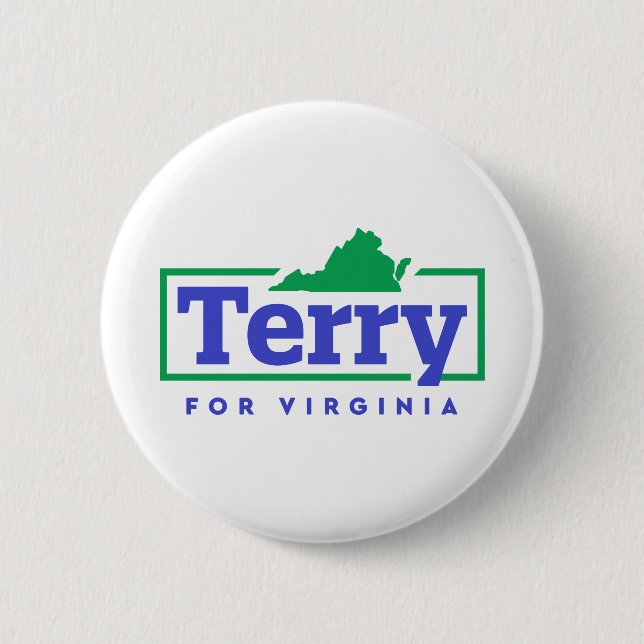 Terry McAuliffe for Virginia Governor Button (Front)