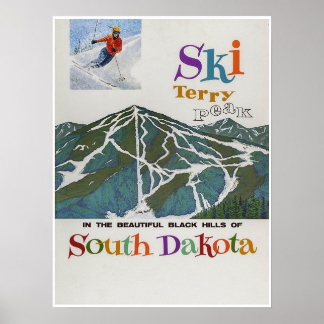 Terry Peak,USA,Ski Travel Poster (Front)