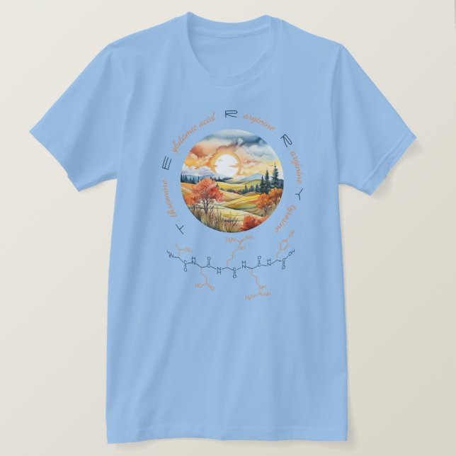 TERRY peptide, Moon 1 w/ custom text, light T-Shirt (Design Front)