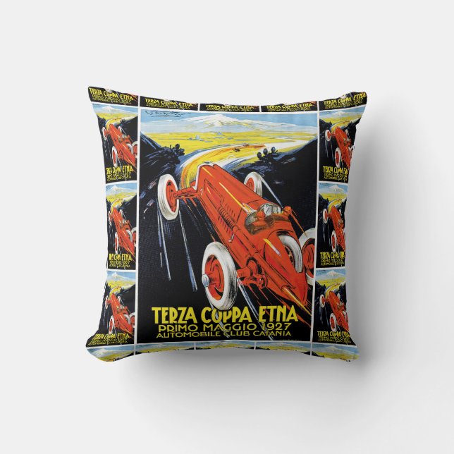 Terza Coppa Etna Throw Pillow (Front)