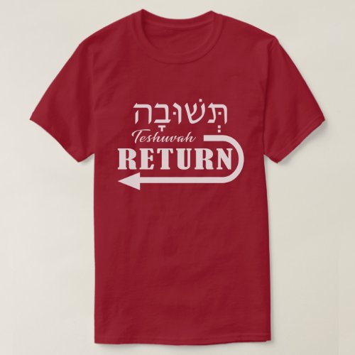 Teshuvah Repent Hebrew English T_Shirt