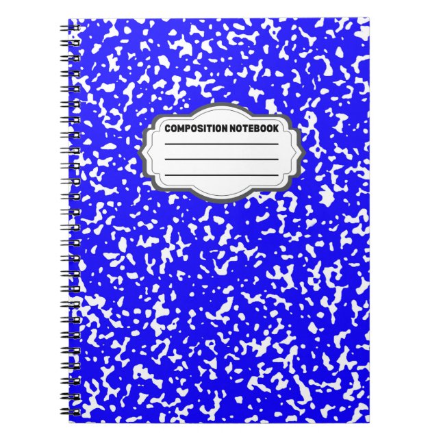 Tesimart | Blue Spiral Composition Notebook Design (Front)