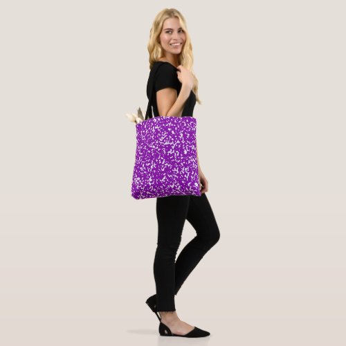 Tesimart  Purple Composition Book Design Tote Bag