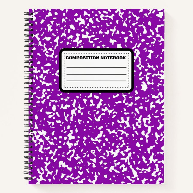 Tesimartplans | Purple Wide Ruled Composition Book (Front)