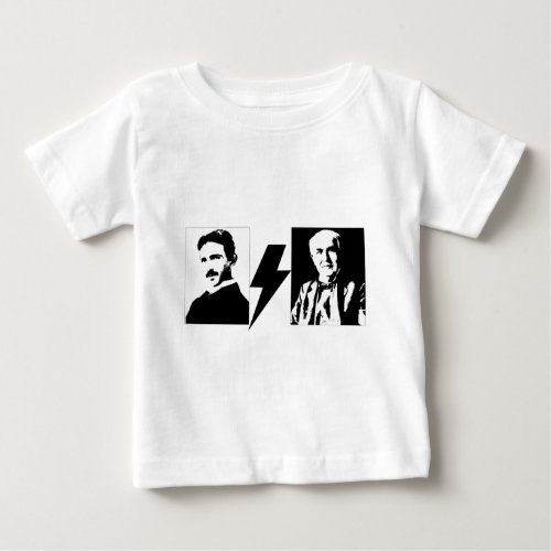 Tesla and Edison _ the Original ACDC Baby T_Shirt