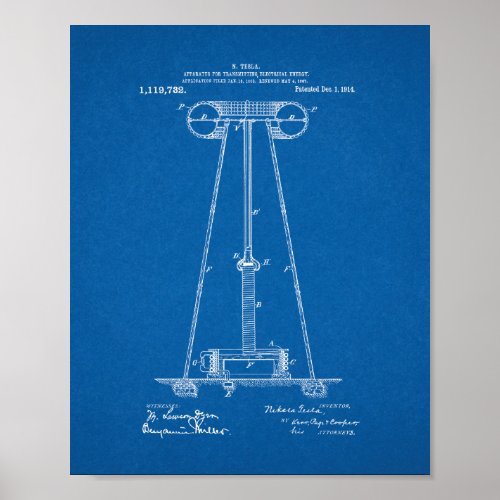 Tesla Apparatus For Transmitting Electrical Energy Poster