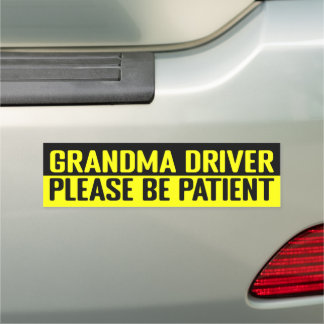 tesla bumper Grandma driver please be patient Car Magnet