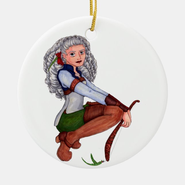 Tesla Ceramic Ornament (Front)