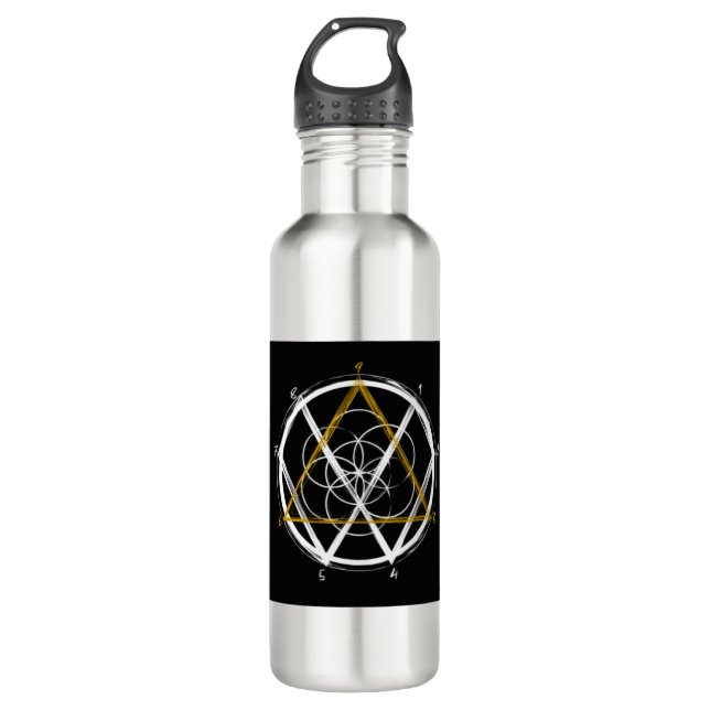 Tesla Code Stainless Steel Water Bottle (Front)