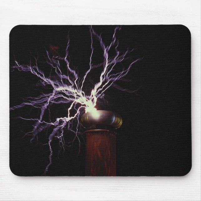 Tesla coil arcing mouse pad (Front)