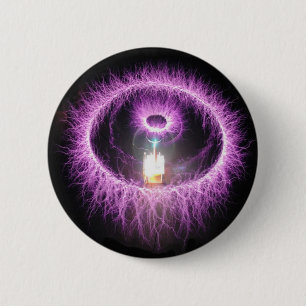 Tesla Coil Pinback Button