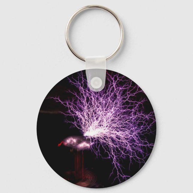 Tesla Coil Plasma Keychain (Front)