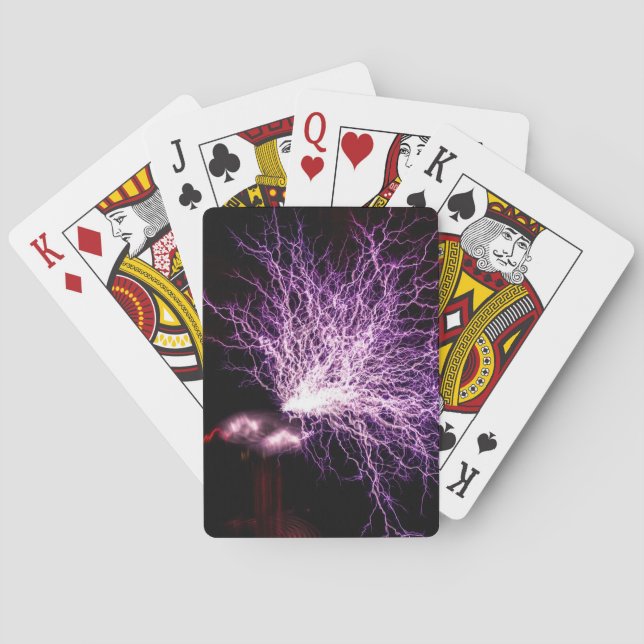 Tesla Coil Plasma Poker Cards (Back)
