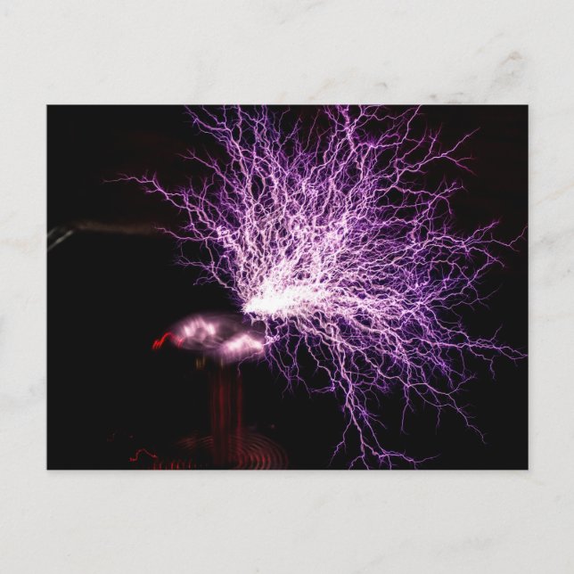 Tesla Coil Plasma Postcard (Front)