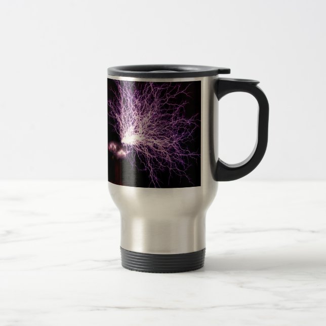 Tesla Coil Plasma Travel Mug (Right)