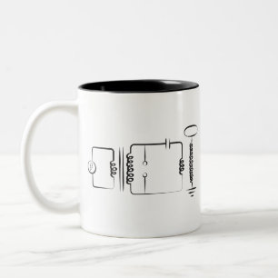 Tesla Coil Two-Tone Coffee Mug