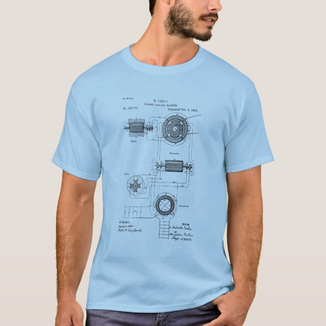 Tesla dynamo electric machine #1 T-Shirt (Front)