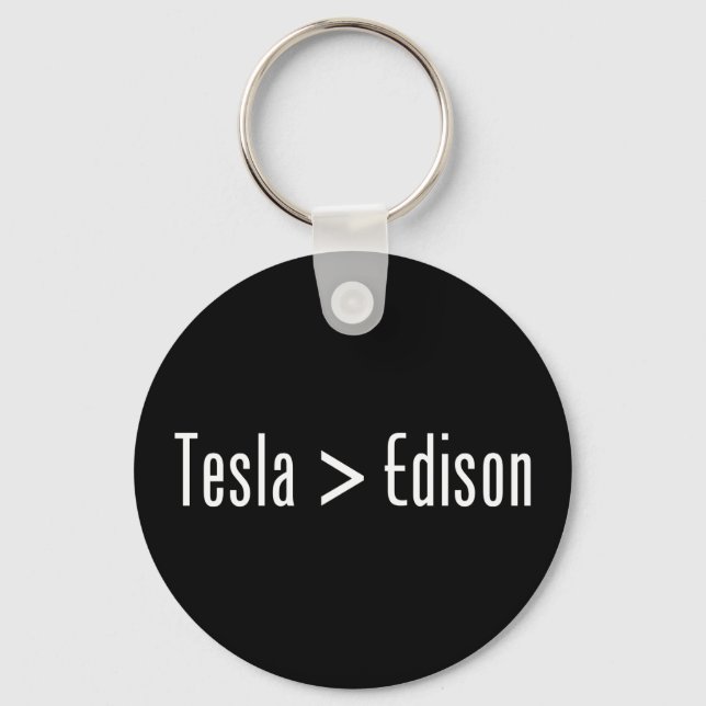 Tesla > Edison Keychain (Front)