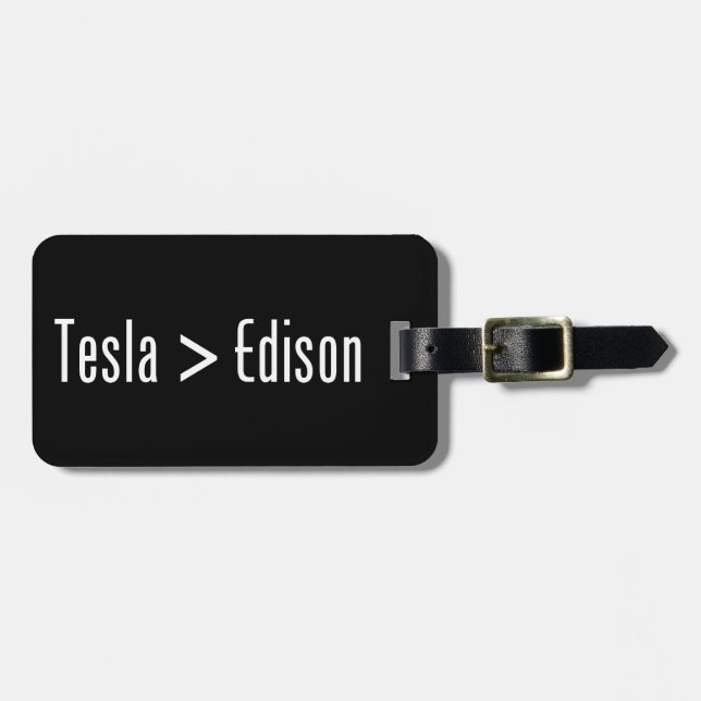 Tesla > Edison Luggage Tag (Front Horizontal)