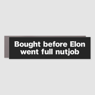 Tesla Elon Nutjob car magnet