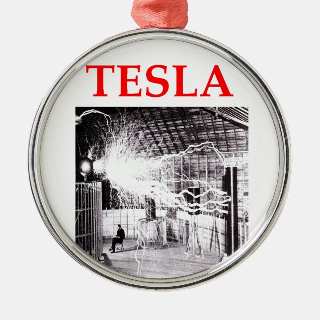 tesla metal ornament (Front)