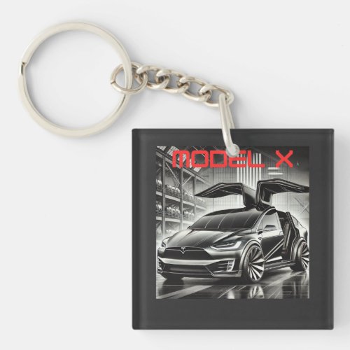 Tesla Model X Electric SUV Design | Futuristic EV Keychain